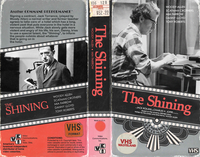 THE SHINING WITH WOODY ALLEN CUSTOM VHS COVER